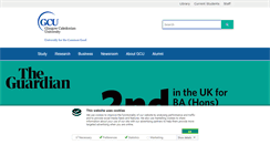 Desktop Screenshot of gcu.ac.uk
